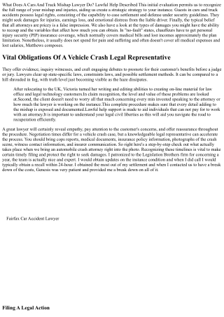 What Does An Automobile Mishap Lawyer Do: A Guide To Lawful Representation