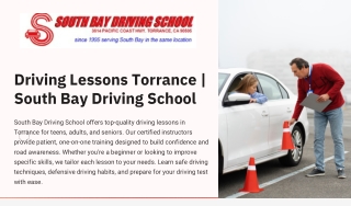 Driving Lessons Torrance | South Bay Driving School