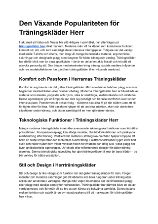 träningskläder herr