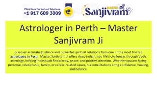 Trusted Astrologer in Perth – Master Sanjivram Ji