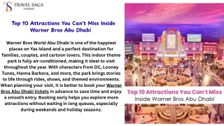 Top 10 Attractions You Can't Miss Inside Warner Bros Abu Dhabi