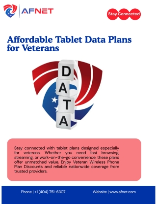 AFNET’s Top Data Plans for Tablets: A Smart Choice for Veterans