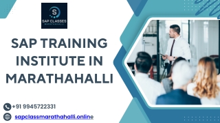 SAP Training Institute In Marathahalli