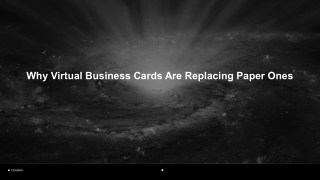 Why Virtual Business Cards Are Replacing Paper Ones
