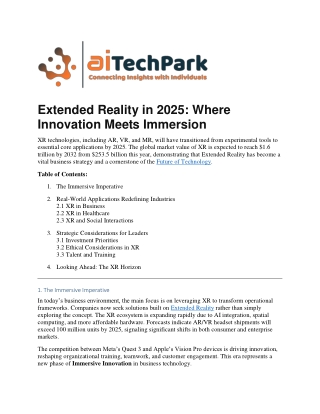 The Rise of Immersive Technology Across Sectors