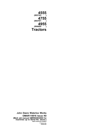 John Deere 4755 Tractors Operator’s Manual Instant Download (PIN 4755003767- ) (Publication No.OMAR110016)