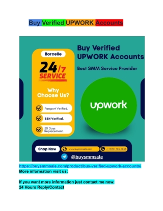 Buy Verified UPWORK Account - united states