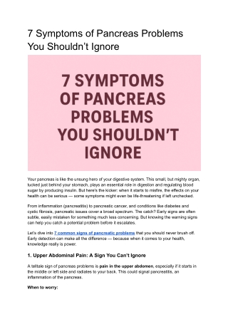 7 Symptoms of Pancreas Problems You Shouldn’t Ignore.pdf
