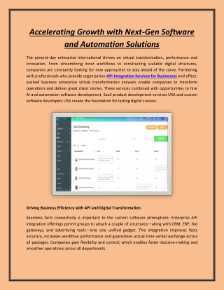 Accelerating Growth with Next-Gen Software and Automation Solutions