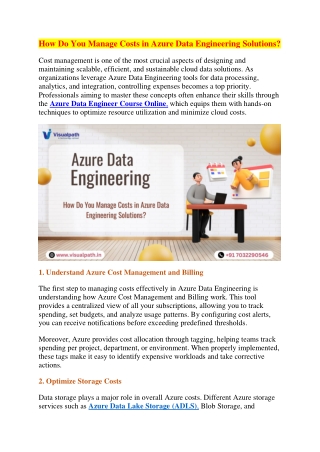 Top Azure Training in Hyderabad | Azure Data Engineer