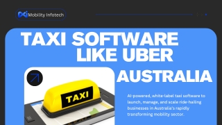 Taxi Software Like Uber – Australia