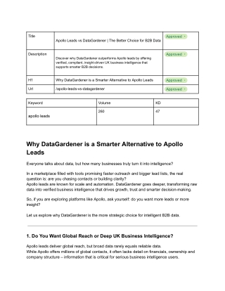 Article on DG vs Apollo
