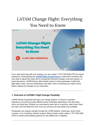 LATAM Change Flight_ Everything You Need to Know