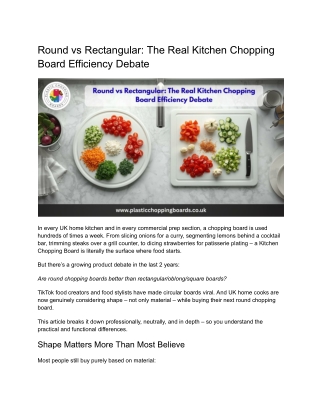 Round vs Rectangular The Real Kitchen Chopping Board Efficiency Debate