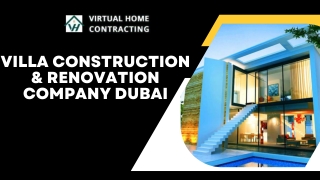Villa Construction Renovation Company Dubai