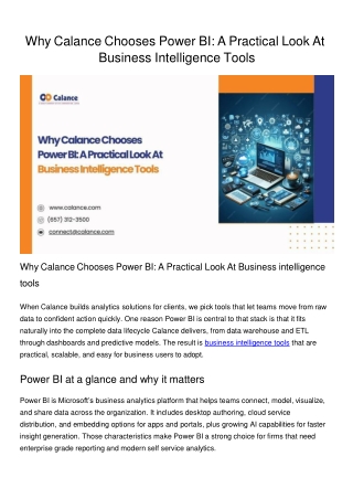 business intelligence tools
