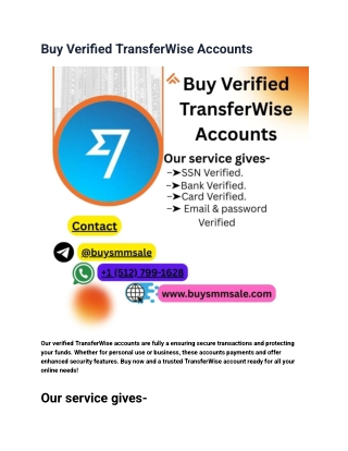 Where to buy aged Facebook TransferWise accounts?