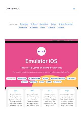 Emulator iOS - Play Classic Games on iPhone the Easy Way