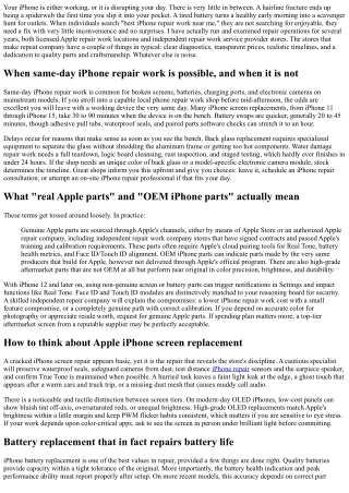 What makes an certified iPhone repair shop better than generic options?