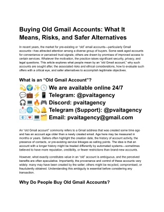 12 Best Site to Buying Old Gmail Accounts - PVA, Aged