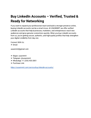 Buy LinkedIn Accounts
