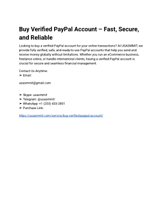 Buy Verified PayPal Account