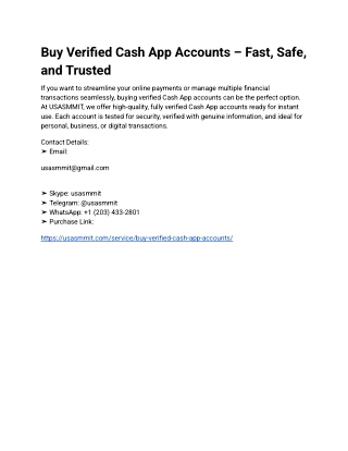 Buy Verified Cash App Accounts