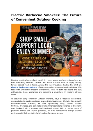 Electric Barbecue Smokers_ The Future of Convenient Outdoor Cooking