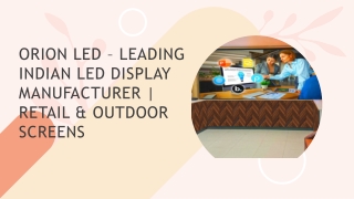 Orion LED – Leading Indian LED Display Manufacturer