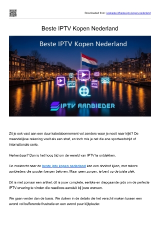 Beste IPTV kopen Nederland