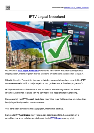 IPTV Legaal Nederland