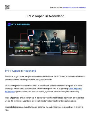 IPTV kopen in Nederland