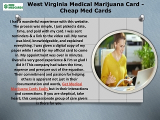 West Virginia Medical Marijuana Card - Cheap Med Cards