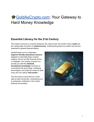 Goldascrypto.com - Your Free Guide to Gold and Crypto Knowledge