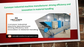 Article 19 conveyor industrial machine manufacturer