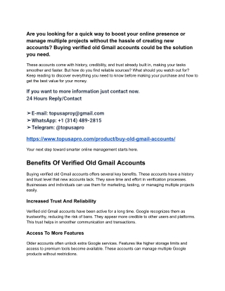 Buying verified old Gmail accounts could be the solution you need.