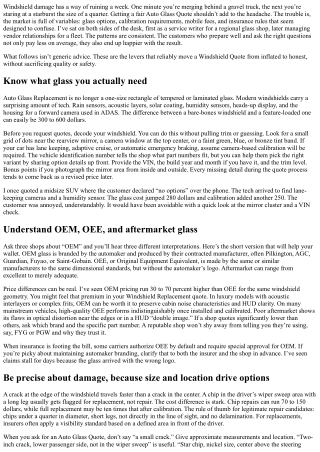 Nine Ways to Get a Better Auto Glass Quote