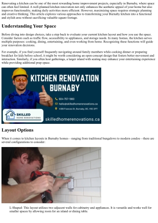 Maximizing Space in Your Burnaby Kitchen Renovation