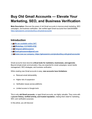 50 Best Sites to Buy Old Gmail Accounts in Bulk (PVA & Old)