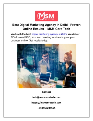 Best Digital Marketing Agency in Delhi