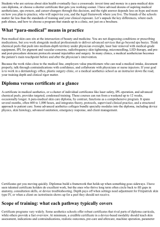 Para-Medical Skin Care Diploma vs. Certificate: Which Is Better?