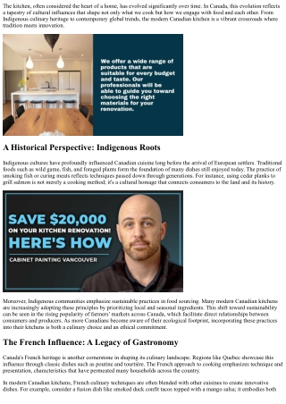 Exploring Popular Cultural Influences on Modern Canadian Kitchens.