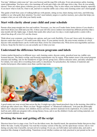 Childcare Centre Near Me: Touring Tips for First-Time Parents