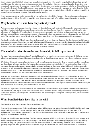 Auto Glass Services Anderson: Bundled Deals and Discounts