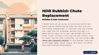 HDB Rubbish Chute Replacement Contractor | Heng Plumbing Singapore