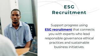ESG Recruitment