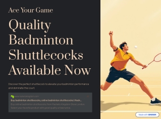 Ace Your Game - Quality Badminton Shuttlecocks Available Now