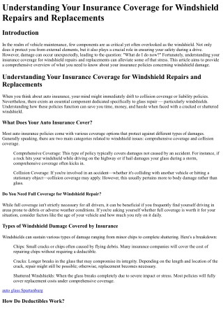 20 Myths About auto glass Spartanburg: Busted