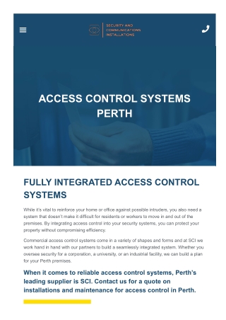Access Control Systems Perth