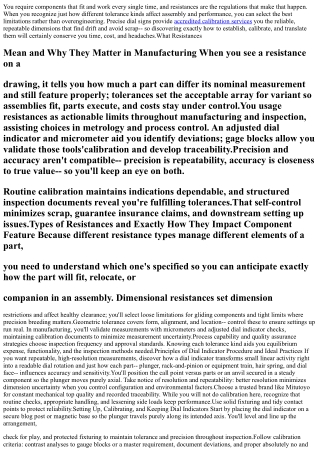 Comprehending Resistances: Exactly How Accurate Dial Indicators Drive Precision